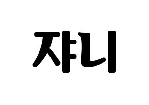 KPOP NCT(엔씨티、エヌシーティー) 쟈니 (ジャニー) コンサート用　応援ボード・うちわ　韓国語/ハングル文字型紙 通常