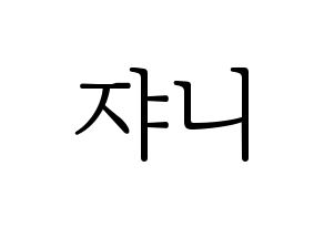 KPOP NCT(엔씨티、エヌシーティー) 쟈니 (ジャニー) 応援ボード・うちわ　韓国語/ハングル文字型紙 通常