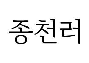 KPOP NCT(엔씨티、エヌシーティー) 천러 (チョンロ) 応援ボード・うちわ　韓国語/ハングル文字型紙 通常