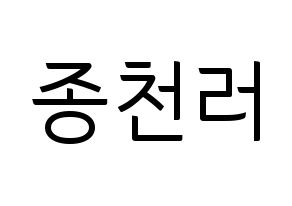 KPOP NCT(엔씨티、エヌシーティー) 천러 (チョンロ) コンサート用　応援ボード・うちわ　韓国語/ハングル文字型紙 通常