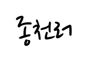 KPOP NCT(엔씨티、エヌシーティー) 천러 (チョンロ) 応援ボード ハングル 型紙  通常