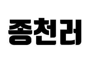 KPOP NCT(엔씨티、エヌシーティー) 천러 (チョンロ) コンサート用　応援ボード・うちわ　韓国語/ハングル文字型紙 通常