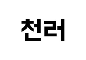 KPOP NCT(엔씨티、エヌシーティー) 천러 (チョンロ) k-pop アイドル名前 ファンサボード 型紙 通常