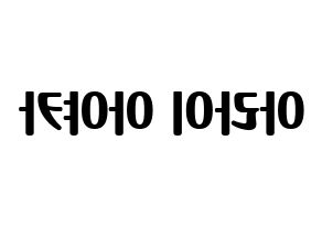 KPOP NiziU(니지유、ニジュー) 아야카 (彩花) コンサート用　応援ボード・うちわ　韓国語/ハングル文字型紙 左右反転