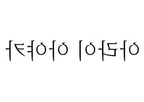 KPOP NiziU(니지유、ニジュー) 아야카 (彩花) 応援ボード・うちわ　韓国語/ハングル文字型紙 左右反転