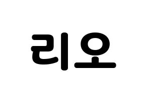 KPOP NiziU(니지유、ニジュー) 리오 (梨緒) 応援ボード・うちわ　韓国語/ハングル文字型紙 通常