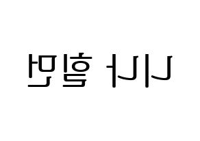 KPOP NiziU(니지유、ニジュー) 니나 (ニナ) プリント用応援ボード型紙、うちわ型紙　韓国語/ハングル文字型紙 左右反転