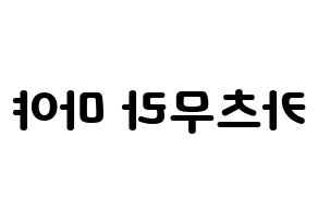 KPOP NiziU(니지유、ニジュー) 마야 (摩耶) 応援ボード・うちわ　韓国語/ハングル文字型紙 左右反転