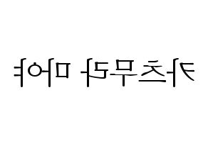 KPOP NiziU(니지유、ニジュー) 마야 (摩耶) 応援ボード・うちわ　韓国語/ハングル文字型紙 左右反転