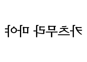 KPOP NiziU(니지유、ニジュー) 마야 (摩耶) プリント用応援ボード型紙、うちわ型紙　韓国語/ハングル文字型紙 左右反転