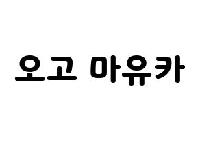 KPOP NiziU(니지유、ニジュー) 마유카 (麻由佳) 応援ボード・うちわ　韓国語/ハングル文字型紙 通常