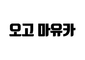 KPOP NiziU(니지유、ニジュー) 마유카 (麻由佳) コンサート用　応援ボード・うちわ　韓国語/ハングル文字型紙 通常