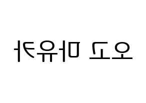 KPOP NiziU(니지유、ニジュー) 마유카 (麻由佳) プリント用応援ボード型紙、うちわ型紙　韓国語/ハングル文字型紙 左右反転