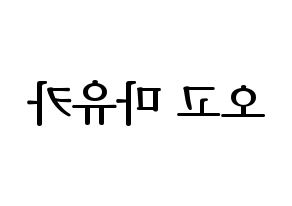 KPOP NiziU(니지유、ニジュー) 마유카 (麻由佳) プリント用応援ボード型紙、うちわ型紙　韓国語/ハングル文字型紙 左右反転