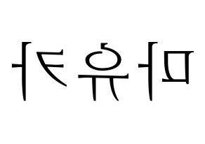 KPOP NiziU(니지유、ニジュー) 마유카 (麻由佳) 応援ボード・うちわ　韓国語/ハングル文字型紙 左右反転