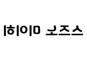 KPOP NiziU(니지유、ニジュー) 미이히 (未光) 応援ボード・うちわ　韓国語/ハングル文字型紙 左右反転