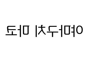 KPOP NiziU(니지유、ニジュー) 마코 (真子) プリント用応援ボード型紙、うちわ型紙　韓国語/ハングル文字型紙 左右反転