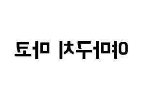 KPOP NiziU(니지유、ニジュー) 마코 (真子) k-pop アイドル名前 ファンサボード 型紙 左右反転