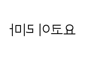 KPOP NiziU(니지유、ニジュー) 리마 (里茉) コンサート用　応援ボード・うちわ　韓国語/ハングル文字型紙 左右反転