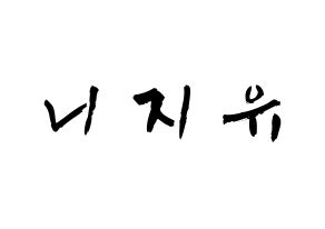 KPOP歌手 NiziU(니지유、ニジュー) 応援ボード型紙、うちわ型紙　韓国語/ハングル文字 通常