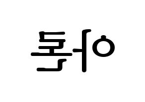 KPOP NU'EST(뉴이스트、ニューイースト) 아론 (アロン) プリント用応援ボード型紙、うちわ型紙　韓国語/ハングル文字型紙 左右反転