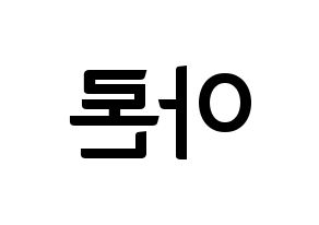 KPOP NU'EST(뉴이스트、ニューイースト) 아론 (アロン) k-pop アイドル名前 ファンサボード 型紙 左右反転