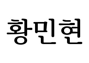 KPOP NU'EST(뉴이스트、ニューイースト) 민현 (ミンヒョン) プリント用応援ボード型紙、うちわ型紙　韓国語/ハングル文字型紙 通常