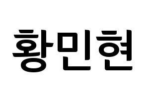 KPOP NU'EST(뉴이스트、ニューイースト) 민현 (ミンヒョン) k-pop アイドル名前 ファンサボード 型紙 通常