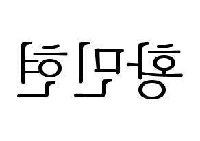KPOP NU'EST(뉴이스트、ニューイースト) 민현 (ミンヒョン) 応援ボード・うちわ　韓国語/ハングル文字型紙 左右反転