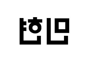 KPOP NU'EST(뉴이스트、ニューイースト) 민현 (ミンヒョン) 名前 応援ボード 作り方 左右反転