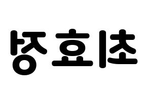 KPOP OH MY GIRL(오마이걸、オーマイガール) 효정 (ヒョジョン) 応援ボード・うちわ　韓国語/ハングル文字型紙 左右反転