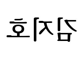 KPOP OH MY GIRL(오마이걸、オーマイガール) 지호 (ジホ) プリント用応援ボード型紙、うちわ型紙　韓国語/ハングル文字型紙 左右反転