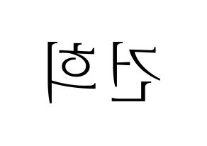 KPOP ONEUS(원어스、ワナス) 건희 (ゴニ) 応援ボード・うちわ　韓国語/ハングル文字型紙 左右反転