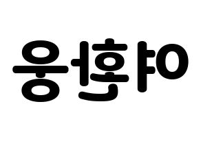 KPOP ONEUS(원어스、ワナス) 환웅 (ファヌン) 応援ボード・うちわ　韓国語/ハングル文字型紙 左右反転
