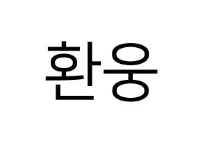 KPOP ONEUS(원어스、ワナス) 환웅 (ファヌン) プリント用応援ボード型紙、うちわ型紙　韓国語/ハングル文字型紙 通常