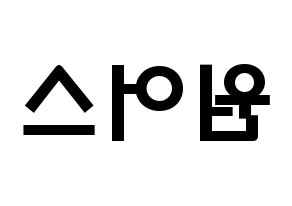 KPOP歌手 ONEUS(원어스、ワナス) 応援ボード型紙、うちわ型紙　韓国語/ハングル文字 左右反転