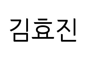 KPOP ONF(온앤오프、オンエンオフ) 효진 (ヒョジン) コンサート用　応援ボード・うちわ　韓国語/ハングル文字型紙 通常