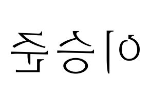 KPOP ONF(온앤오프、オンエンオフ) 제이어스 (ジェイアス) 応援ボード・うちわ　韓国語/ハングル文字型紙 左右反転