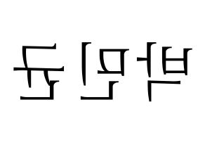KPOP ONF(온앤오프、オンエンオフ) MK (エムケイ) 応援ボード・うちわ　韓国語/ハングル文字型紙 左右反転