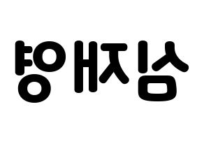 KPOP ONF(온앤오프、オンエンオフ) 와이엇 (ワイアット) 応援ボード・うちわ　韓国語/ハングル文字型紙 左右反転