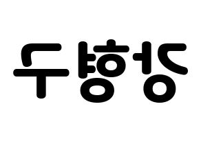 KPOP PENTAGON(펜타곤、ペンタゴン) 키노 (キノ) 応援ボード・うちわ　韓国語/ハングル文字型紙 左右反転