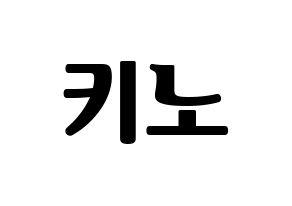 KPOP PENTAGON(펜타곤、ペンタゴン) 키노 (キノ) コンサート用　応援ボード・うちわ　韓国語/ハングル文字型紙 通常
