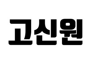 KPOP PENTAGON(펜타곤、ペンタゴン) 신원 (シノン) コンサート用　応援ボード・うちわ　韓国語/ハングル文字型紙 通常
