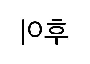 KPOP PENTAGON(펜타곤、ペンタゴン) 후이 (フイ) コンサート用　応援ボード・うちわ　韓国語/ハングル文字型紙 左右反転