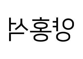 KPOP PENTAGON(펜타곤、ペンタゴン) 홍석 (ホンソク) プリント用応援ボード型紙、うちわ型紙　韓国語/ハングル文字型紙 左右反転