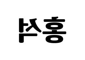 KPOP PENTAGON(펜타곤、ペンタゴン) 홍석 (ホンソク) コンサート用　応援ボード・うちわ　韓国語/ハングル文字型紙 左右反転