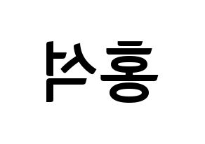 KPOP PENTAGON(펜타곤、ペンタゴン) 홍석 (ホンソク) k-pop アイドル名前 ファンサボード 型紙 左右反転