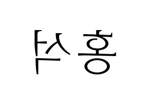 KPOP PENTAGON(펜타곤、ペンタゴン) 홍석 (ホンソク) 応援ボード・うちわ　韓国語/ハングル文字型紙 左右反転