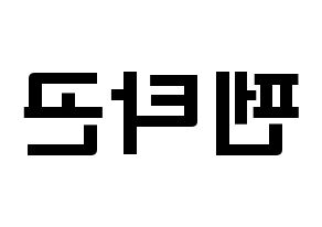 KPOP歌手 PENTAGON(펜타곤、ペンタゴン) 応援ボード型紙、うちわ型紙　韓国語/ハングル文字 左右反転