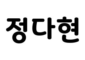 KPOP RCPC(로켓펀치、ロケットパンチ) 다현 (ダヒョン) 応援ボード・うちわ　韓国語/ハングル文字型紙 通常